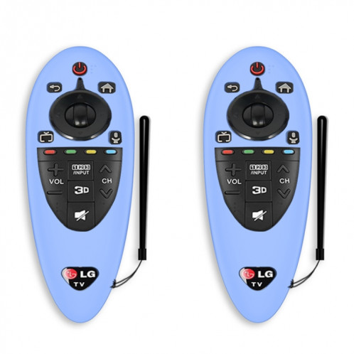 2 pcs télécommande Couverture de protection en silicone à poussière pour la télécommande LG AN-MR500 (bleu clair de nuit) SH201D58-05
