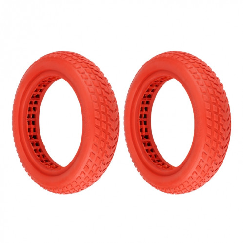 2 pcs de 8,5 pouces pneu en nid d'abeille semi-solide absorbant le choc pour le scooter électrique Xiaomi M365 (rouge) SH401A1919-06