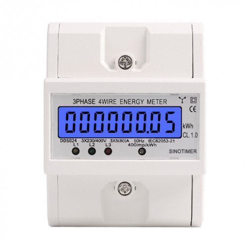 Sinotimer en trois phases Affichage de rail Affichage de rail METRICINE 5-100A 400V (Shell blanc DDS024) SS201A1293-07