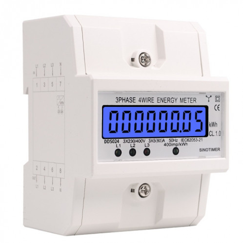 Sinotimer en trois phases Affichage de rail Affichage de rail METRICINE 5-100A 400V (Shell blanc DDS024) SS201A1293-07