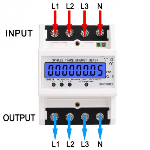 Sinotimer en trois phases Affichage de rail Affichage de rail METRICINE 5-100A 400V (Shell blanc DDS024) SS201A1293-07