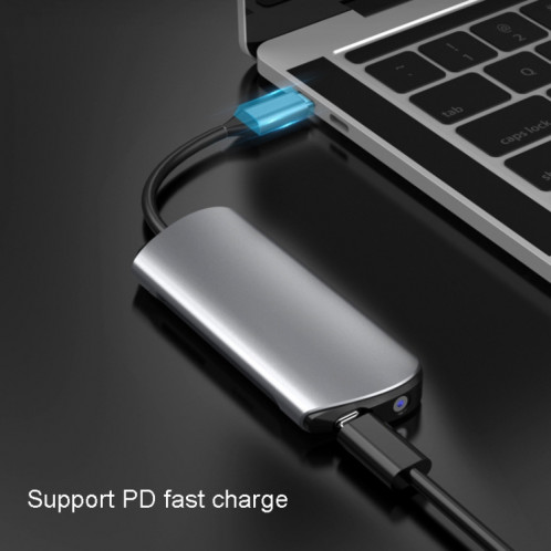 Docque d'extension de type-C 8 dans 1 convertisseur d'ordinateur portable HUB USB Hub SH31521119-07