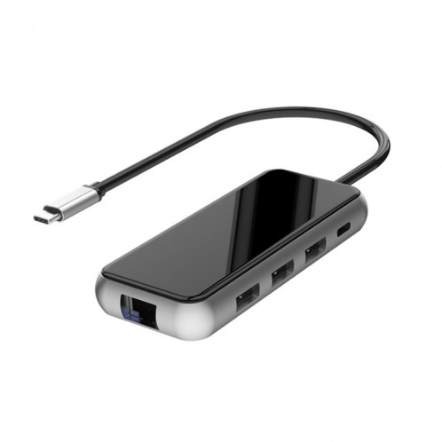 Type-C Extension Dock HDMI Miroir Miroir ordinateur portable 8 dans 1 Convertisseur (noir) SH001A585-05