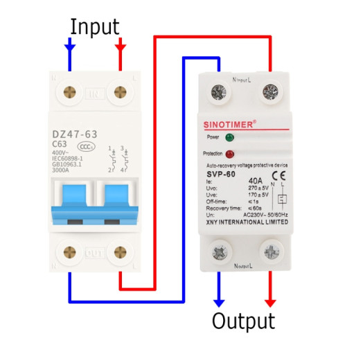 Protecteur de sur-pression intelligent auto-duplex Sinotimer Intelligent (SVP-60) SS101A1239-06