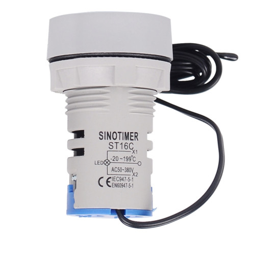 Sinotimer-20-199 degrés Celsius Small Temperature Afficher Indicateur (ST16C-03 Bleu) SS501C861-07