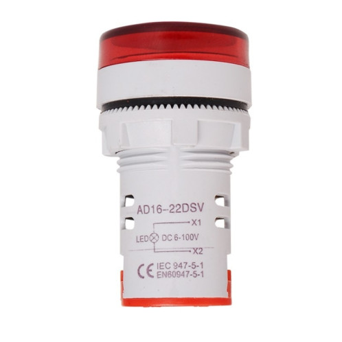 2 pcs indicateur de signal de tension CC 22 mm Round 6-100V Voltmètre universel (ST16VD-05 Jaune) SS701E658-07