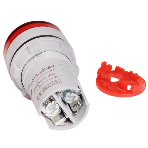 2 pcs indicateur de signal de tension CC 22 mm Round 6-100V Voltmètre universel (ST16VD-02 blanc) SS701B862-07