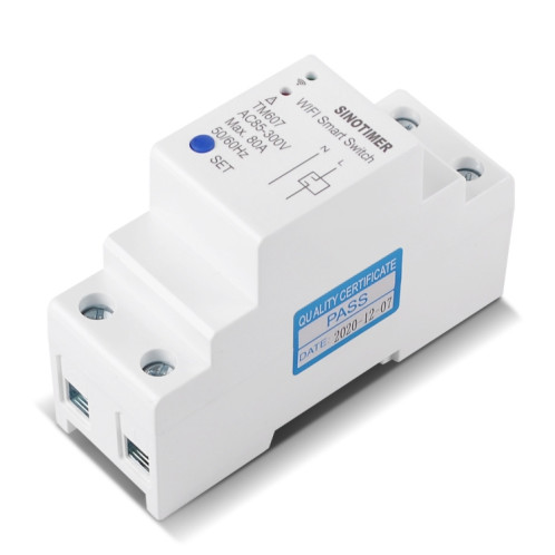 SINOTIMER TM607 Intelligent WiFi Timer Mobile App Home Rail Remote Control Time Switch 80A 85-300V SS31801149-07