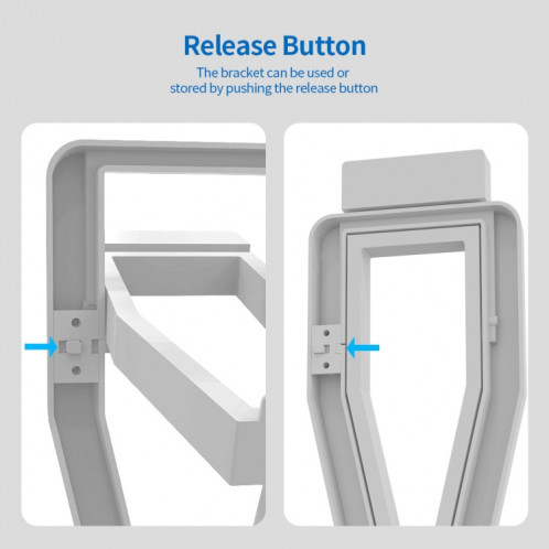 JYS-OC002 VR Bracket Desktop Storage Rack pour Oculus Quest 2 (blanc) SH101A1251-07