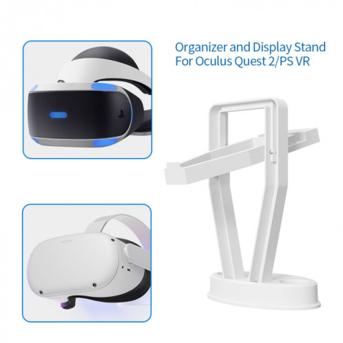 JYS-OC002 VR Bracket Desktop Storage Rack pour Oculus Quest 2 (blanc) SH101A1251-07