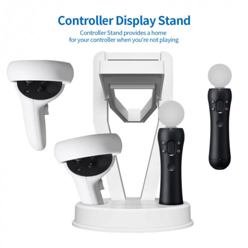 JYS-OC002 VR Bracket Desktop Storage Rack pour Oculus Quest 2 (blanc) SH101A1251-07