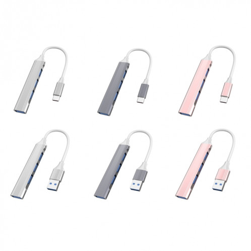 2 PCS Acositement élargi multifonctionnel, SPEC: Type-C / USB-C 3.0 (argent) SH0801781-07