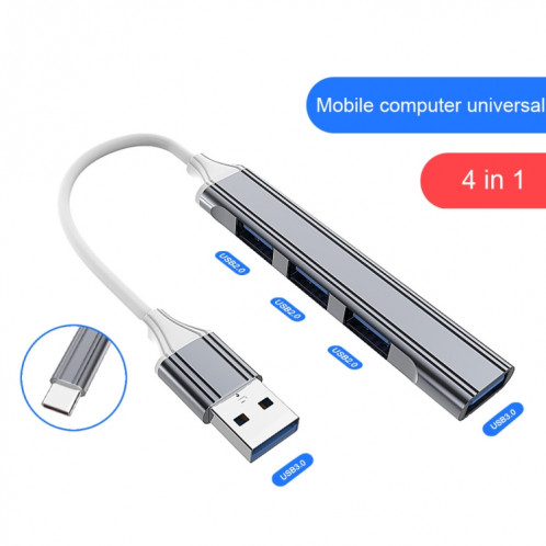 2 PCS Acositement élargi multifonctionnel, SPEC: Type-C / USB-C 3.0 (gris) SH0802779-07
