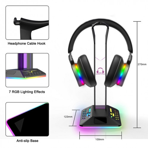 Double support USB RGB Couleur de jeu (noir) SH301A49-06