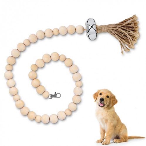Couchette de porte de chien Traineur de chien suspendu corde drôle de chat drôle, style: perles en bois argent SH00021768-04