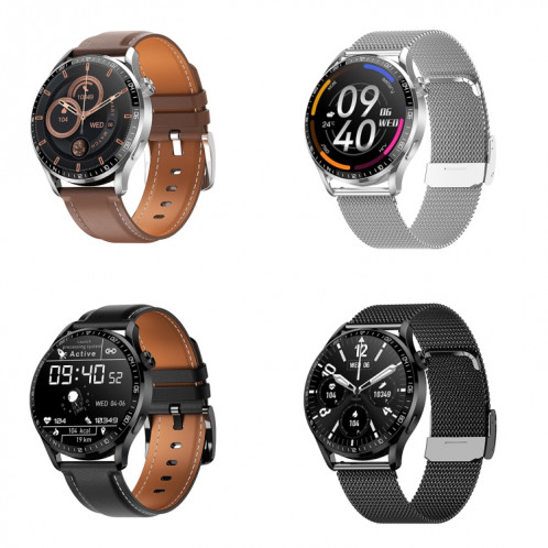 HD2 1,32 pouce de détection de détection de fréquence cardiaque Smart Watch (argent + acier) SH001B267-07