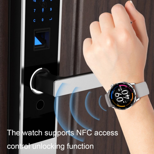 HD2 1,32 pouce de détection de détection de fréquence cardiaque Smart Watch (argent + acier) SH001B267-07