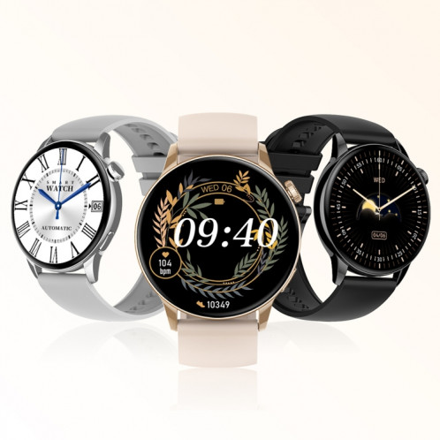 HD1 1,3 pouce Smart Amoled Smart Watch avec fonction NFC (acier doré + sangle en silicone) SH901A1900-07