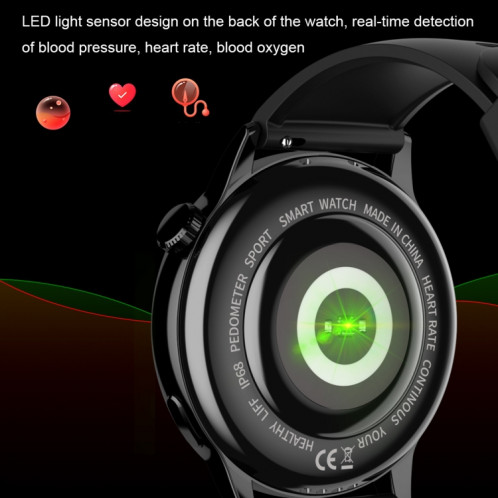 HD1 1,3 pouce Smart Amoled Smart Watch avec fonction NFC (Silver Steell + Silicone Strap) SH901B1671-07