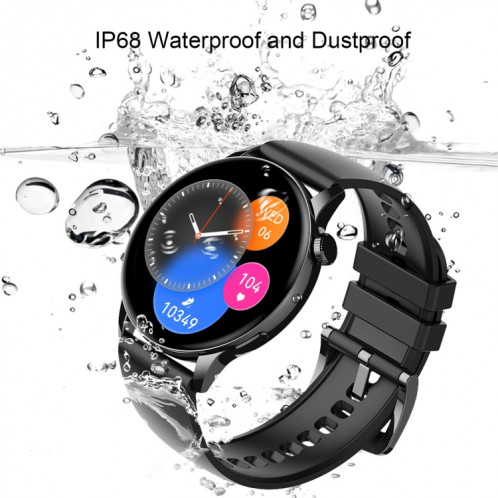 HD1 1,3 pouce Smart Amoled Smart Watch avec fonction NFC (Silver Steell + Silicone Strap) SH901B1671-07