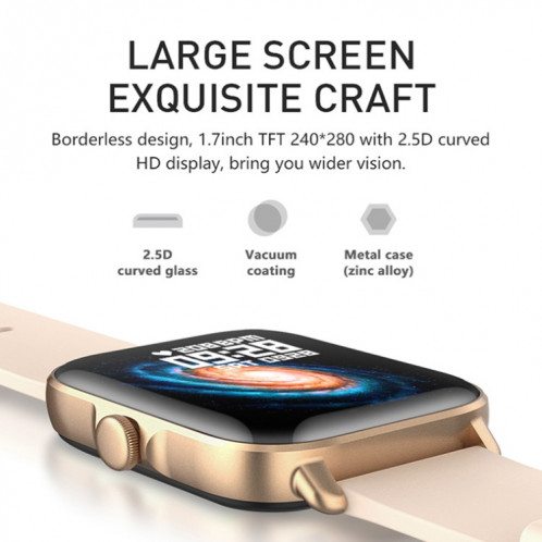 Prêter la surveillance de la fréquence cardiaque Y22 Smart Bluetooth Watch, couleur: or SL02031763-07