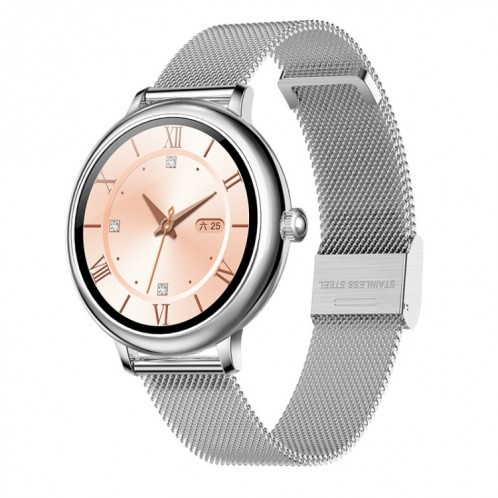 Prêter CF80 1,08 pouce surveillance de la fréquence cardiaque Smart Bluetooth Watch, couleur: acier argenté SL0306404-07