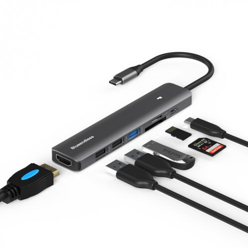 Blueendlessless Type-C + USB 3.0 / 2.0 + hub hdmi4k, spécification: 7 en 1 SB0401884-07