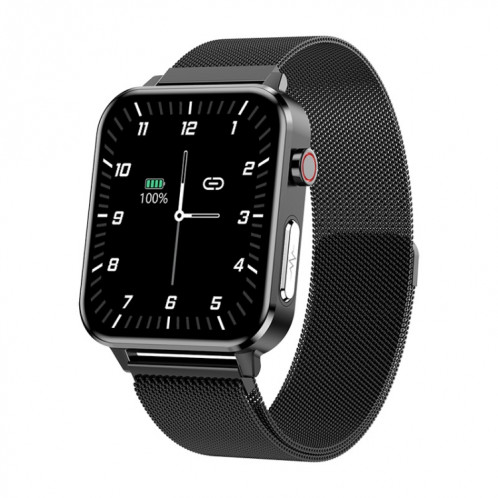Loanciy E86 1,7 pouce de surveillance du fréquence cardiaque Smart Bluetooth Watch, couleur: acier noir SL18061189-07