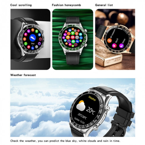 Prêter la montre d'appel Bluetooth Smart Pro Smart avec fonction NFC, couleur: cuir vert SL2505287-07