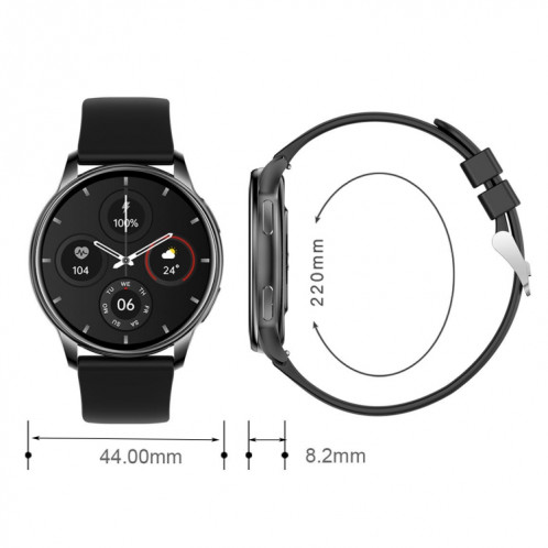 WEARKEY Y23 1,32 pouce Surveillance de la santé Smart Watch avec verrouillage de mot de passe (Gray Silver) SW401C1310-07