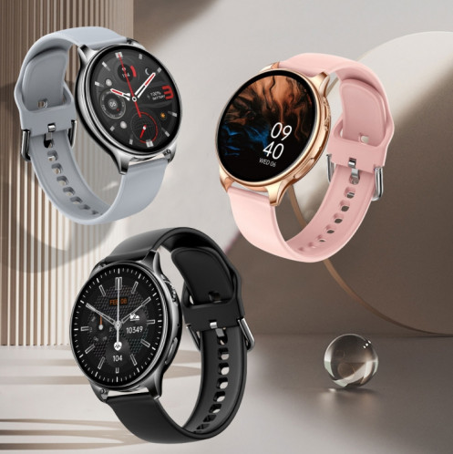 Wearkey Y22 1,32 pouce Bluetooth appelant la montre intelligente avec un bouton rotatif (gris argenté) SW501C1715-07