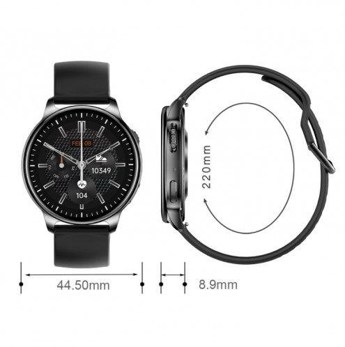 Wearkey Y22 1,32 pouce Bluetooth appelant la montre intelligente avec un bouton rotatif (gris argenté) SW501C1715-07