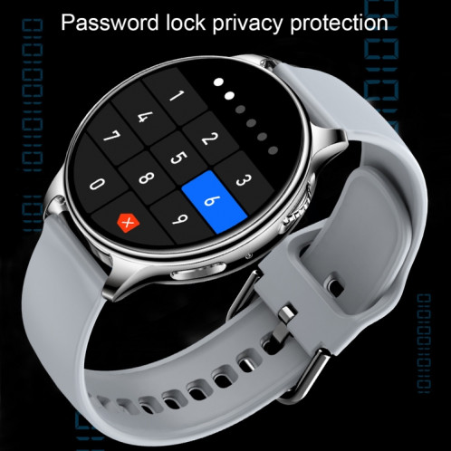 Wearkey Y22 1,32 pouce Bluetooth appelant la montre intelligente avec un bouton rotatif (gris argenté) SW501C1715-07