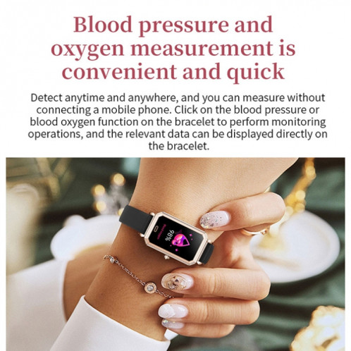 Prêter ht2 1,28 pouce de détection de fréquence cardiaque pidomètre Smart Watch, couleur: acier doré SL5001945-07