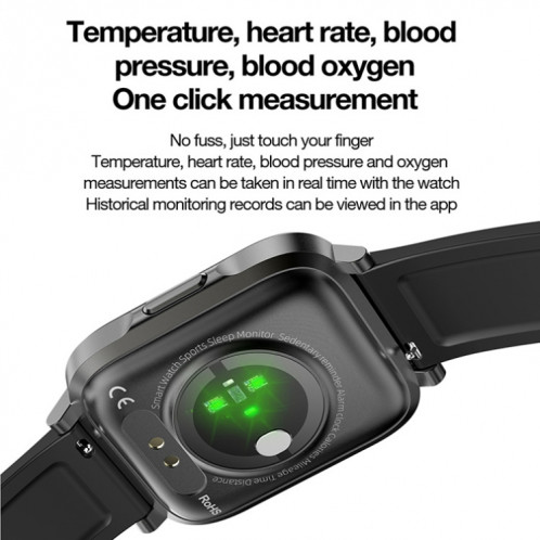 Prêter la montre intelligente de détection de température corporelle de 1,7 pouce (bleu) SL801A431-07