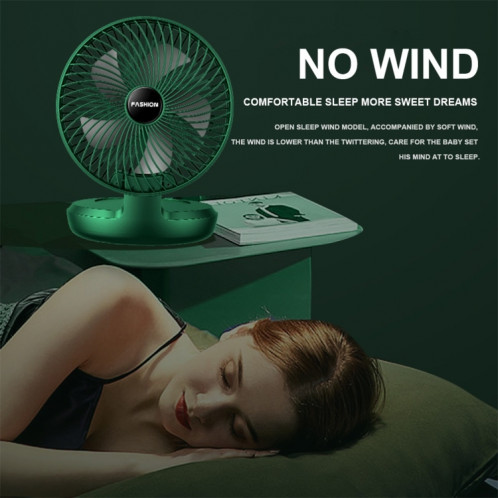 Bureau de bureau pliant petit ventilateur portable, taille: 8 pouces (Green USB Direct Plug) SH401B1153-07
