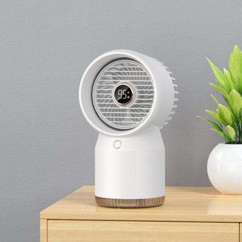 Spulet Fan de fans de maison Digital Digital Humidified, style: 3600mAh rechargeable (blanc) SH501A1930-08