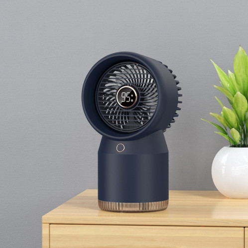 Spulet Humidified LED Digital Display Office Home ventilateur, style: 3600mAh rechargeable (bleu) SH501B1400-08