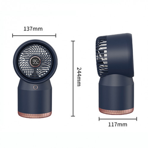 Spulet Fan de fans de maison Digital Digital Humidified, style: 3600mAh rechargeable (blanc) SH501A1930-08