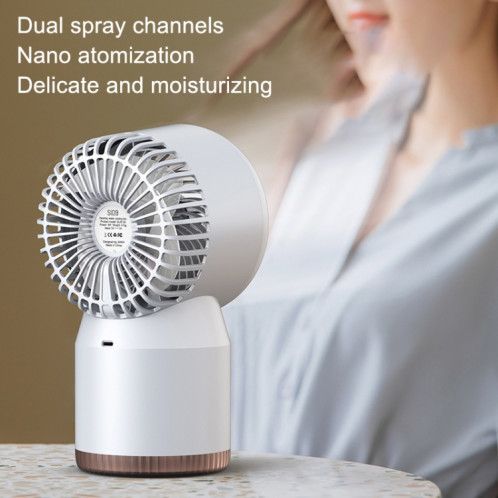 Spulet Fan de fans de maison Digital Digital Humidified, style: 3600mAh rechargeable (blanc) SH501A1930-08