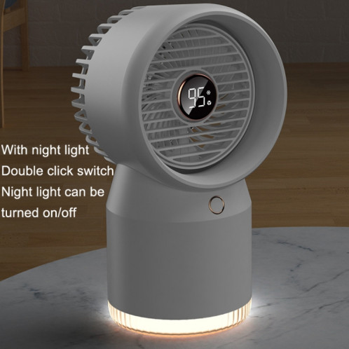 Spulet Humidified LED Digital Display Office Home ventilateur, style: 3600mAh rechargeable (bleu) SH501B1400-08