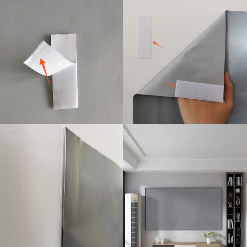 Rideau de projection HD anti-léger en métal pliant, taille: 60 pouces 16: 9 133x75cm SH000159-07