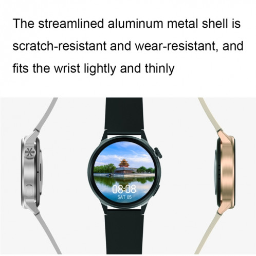 WEARKEY DT4 + 1,36 pouce HD Écran Smart Call Watch avec fonction NFC, Couleur: Gold Steel SW0105172-07