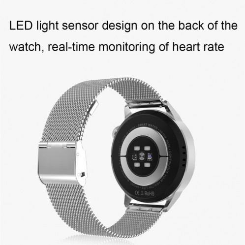 WEARKEY DT4 + 1,36 pouce HD Écran Smart Call Watch avec fonction NFC, couleur: acier argenté SW01061680-07