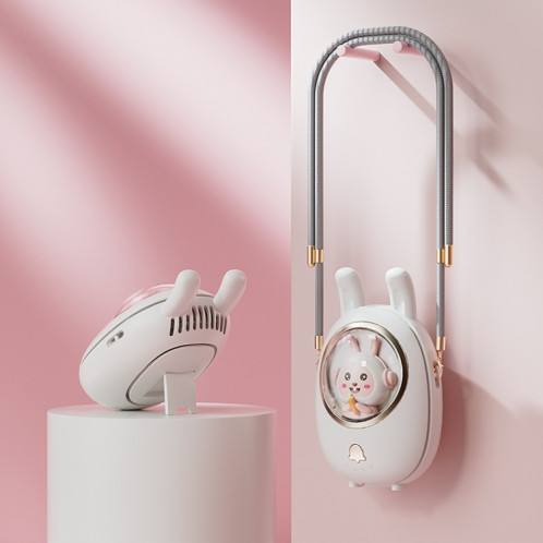 Enfants suspendus ventilateur de cou USB Handheld Light Glowing mini ventilateur portable (blanc) SH801A1932-07