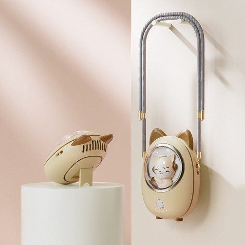 Enfants suspendus ventilateur de cou USB Handheld Light Glowing mini ventilateur portable (jaune) SH801C229-07