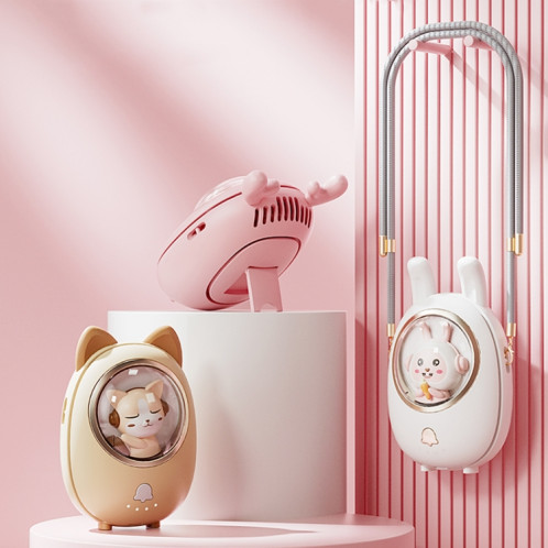 Enfants suspendus ventilateur de cou USB Handheld Light Glowing mini ventilateur portable (jaune) SH801C229-07