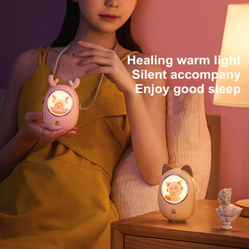 Enfants suspendus ventilateur de cou USB Handheld Light Glowing mini ventilateur portable (jaune) SH801C229-07