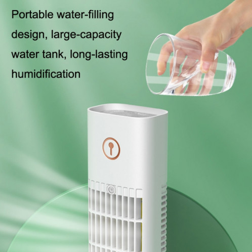 D3 Home USB Air refroidisseur Ajouter le ventilateur de la tour de bureau à eau Éventail d'humidification Spray (blanc) SH101B71-07