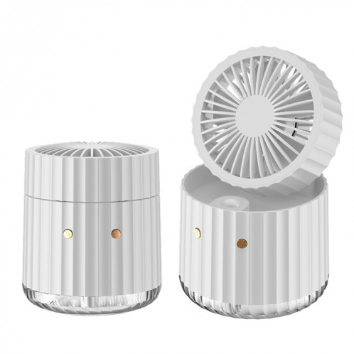 PW01 USB Water Cooling Mini Fan Desktop Turbo LED Spray Humidification Refroidisseur d'air (Blanc) SH001A1554-07